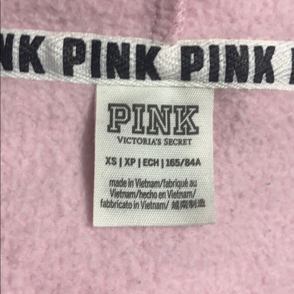 EUC VS Pink Hoodie XS+VS Stripe sparkle✨ wallet+slouch socks🧦NEW - Picture 8 of 16